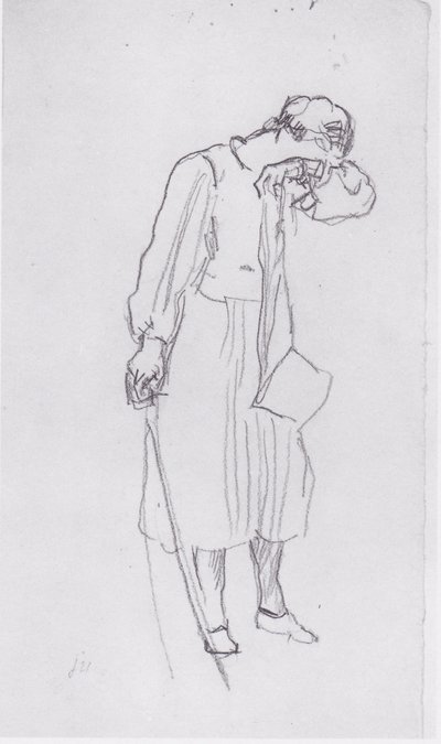 Departing Woman Figure 1 by Ferdinand Hodler